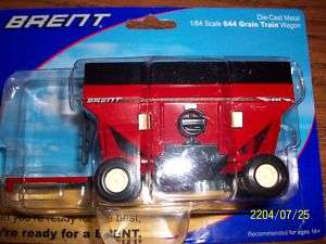 Brent 644 1/64 farm toy grain wagon red  