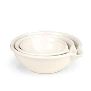  Natural White Pouring Bowl Set: Kitchen & Dining