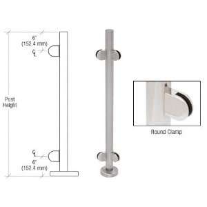   Round Glass Clamp 135 Degree Center Post Railing Kit by CR Laurence
