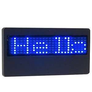  Programmable Scrolling Blue LED Name Tag with Build In Re 