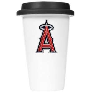  Los Angeles Angels Ceramic Travel Cup (Black Lid) Sports 