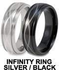 Custom His & Her Celtic Titanium Ring Set Wedding Bands  