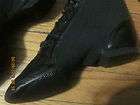 BLACK DANCING SHOES BUTTER SOFT LEATHER 8.5 MED.by LEOS