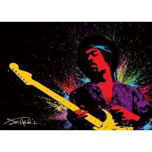 GIANT LAMINATED / ENCAPSULATED Jimi Hendrix (Paint) Splash 