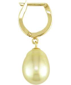 14k Gold South Sea Pearl Earrings (9 9.5mm)  Overstock