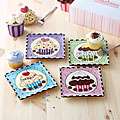 American Atelier Confections 6 inch Cupcake Plates (Set of 4 