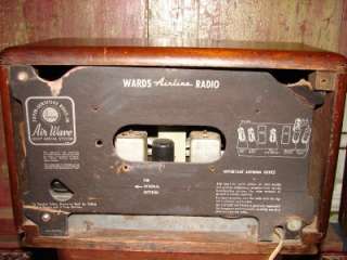 Vtg/Antique Wooden Wards Airline Tube Radio 171545 6D19 Made In U.S.A 