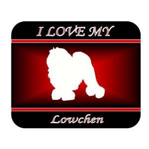    I Love My Lowchen Dog Mouse Pad   Red Design 