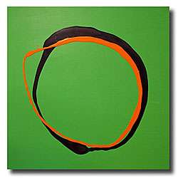 Hand painted Modern Circle Canvas Art  Overstock