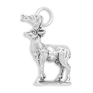  Sterling Silver 8 Point Buck Charm West Coast Jewelry 