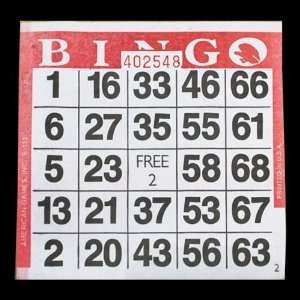  1 on Red Bingo Paper Cards   500 cards per pack Toys 