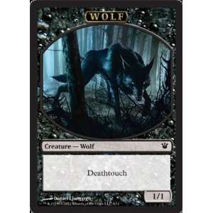    the Gathering   Wolf Token (Black)   Innistrad   Foil Toys & Games