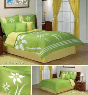 NEW Yellow Green Limonata Comforter Sheets Bedding Set Queen 10 pcs