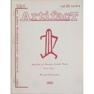  Artifact, vol. 20 no. 3 4 Santiago South, Rock Art of 
