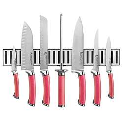   Crimson 8 Piece Stainless Steel Cutlery Set with Magnetic Storage Bar