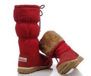 Thick Faux fur Down knee High anti slip Womans Winter Snow Warm Boots 