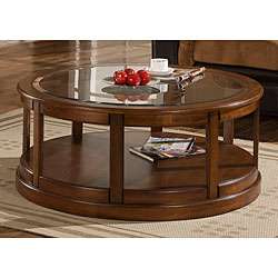 Glass Top Round Coffee Table  Overstock