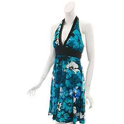 List Womens Turquoise and Teal Halter Dress  Overstock