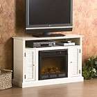 sei antebellum antique white media console electric fireplace fe9306 