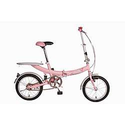 Ore International Pink 16 inch Steel Folding Bike  Overstock