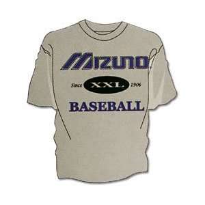 Mizuno Baseball T Shirt   Grey (EA) 