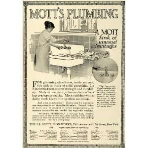 Ad J. L. Mott Iron Works Plumbing Sinks Home Fixtures Faucet Cleaning 