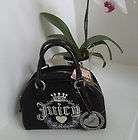NWT Auth JUICY COUTURE ~HEART CREST~ TERRY BOWLER Bag BLACK  