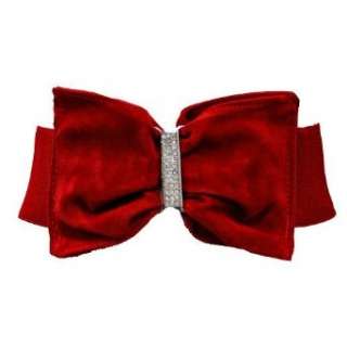  Red Velvet Bow Elastic Stretch Cinch Belt Clothing