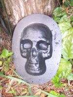 NEW small skull plastic mold plaster cement mould  