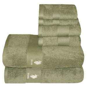  U.S. POLO ASSN. Comfort Zone Hand Towel Moss Green: Home 