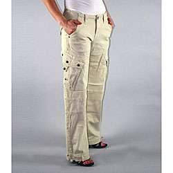 Institute Liberal Womens Beige Twill Cargo Pants  Overstock
