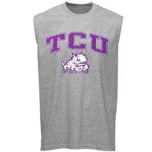   Frogs (TCU) Ash Big Arch n Logo Sleeveless T shirt