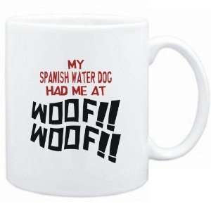 Mug White MY Spanish Water Dog HAD ME AT WOOF Dogs  Sports 