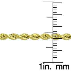  Gold 22 inch Superlight Rope Chain Necklace (3 mm)  