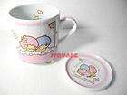 Sanrio Little Twin Stars Bathing 350ml Ceramic Mug With Lid, Bathtub