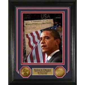  Barack Obama 24kt Gold Coin Photo Mint 