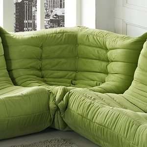   Modern Waverunner Modular Sectional Corner, Green