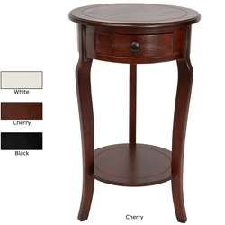 Wood 26 inch Round End Table (China)  