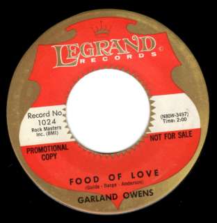 GARLAND OWENS northern soul 45 LeGRAND Food of Love NM  