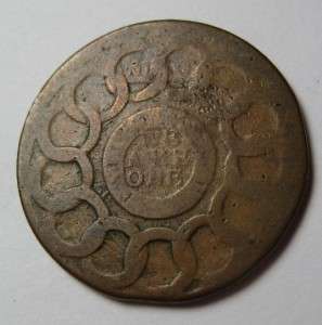 1787 Fugio Cent *Hard Surfaced Good* Pre Federal Coin  