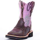   Ariat 10007848 Cowboy Zipitbaby Brown w/ Pink Western Cowgirl Boots