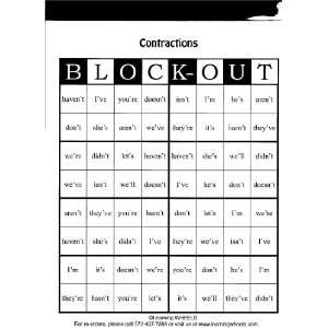  Block Out Contractions (Grades 3rd   Up) Sheets Only 