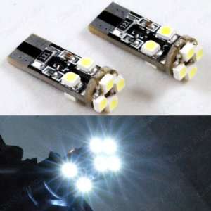    White LED Backup / Reverse Light Bulbs Error Free 8 SMD Automotive
