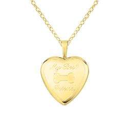   Silver My Best Friend Heart shaped Locket Necklace  Overstock