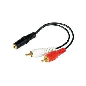  Luxtronic 6 Y Cable, 1/8 Female to 2 RCA Males 