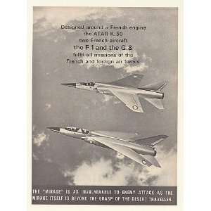1970 Dassault Mirage F.1 G.8 French Aircraft Print Ad (49939)  