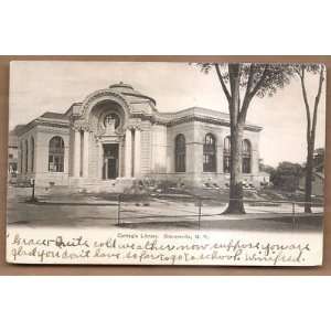   Postcard Carnegie Library Gloverville New York 1907 