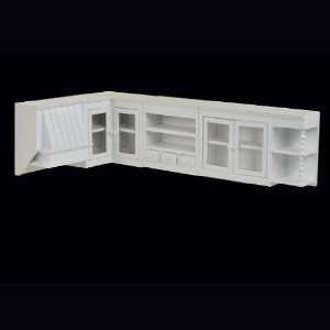   Pc. White Upper Cabinet Set sold at Miniatures: Kitchen & Dining