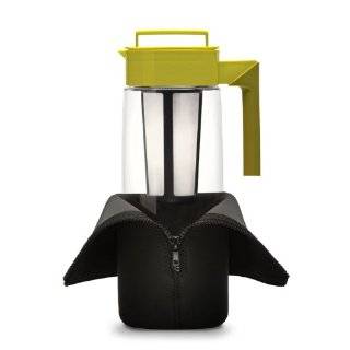 Takeya 64 Ounce Iced Tea Maker with Silicone Handle, Avocado/Olive 