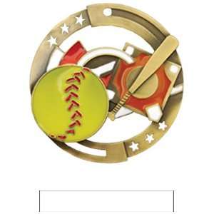  Custom Hasty Awards Softball Color Medals M 545O GOLD 